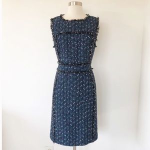 Tort Burch Patula Blue Tweed Dress